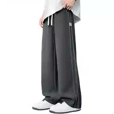 尘映 美式潮牌高级感宽松简约百搭直筒休闲裤 男女同款