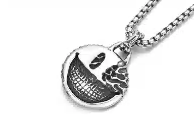 IDEAGEMER Smiley Face Necklace