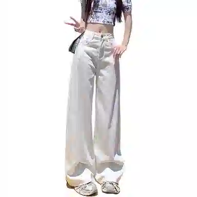 如续 宽松高腰薄款舒适牛仔裤 女款