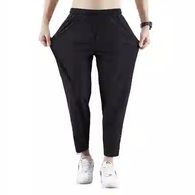 顶峰保罗 无性别主义九分裤薄款凉感亲肤透气宽松运动潮流商务直筒速干时尚百搭系带休闲裤 男女同款