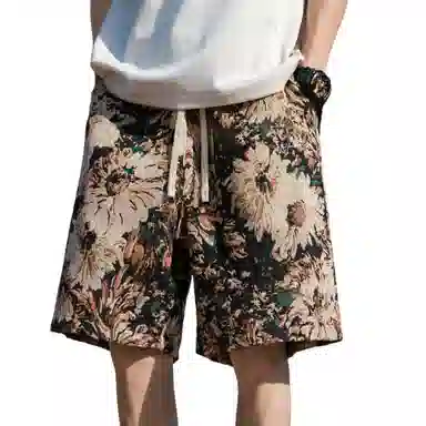 王者荣耀 美式街头宽松柔软舒适亲肤多色基础款老钱风度假风五分裤休闲短裤 男女同款