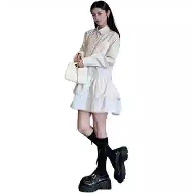 思蓓儿 小众舒适百气质长袖连衣裙 女款