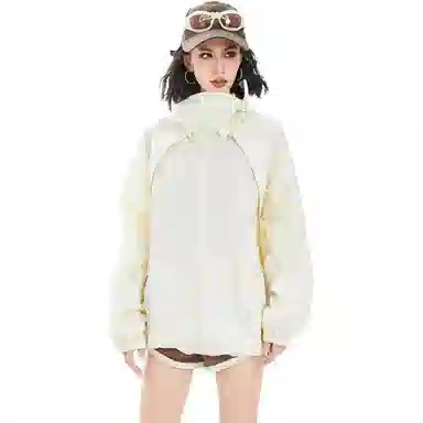 袋鼠 冰丝连帽衣中性风高品质轻薄凉感透气网眼户外运动拼接 凉感透气防晒防晒服 男女同款