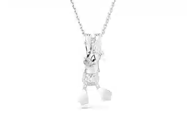 Swarovski Disney Donald Duck Pendant Necklace Silver