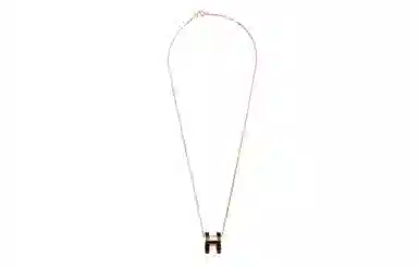 Hermes Pop H Necklace Rose Gold