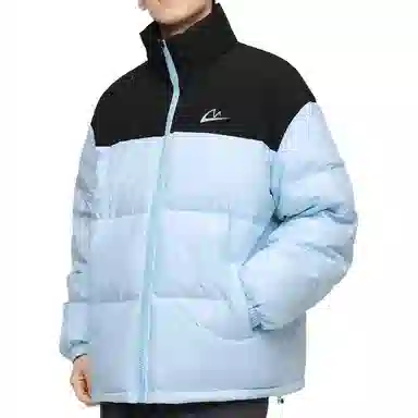 音速猫 拼接拉链立领舒适透气百搭羽绒服 男女同款