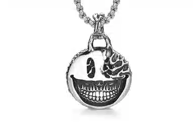IDEAGEMER Smiley Face Necklace