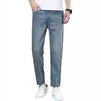 宝米卡 直筒舒适透气牛仔裤 男款