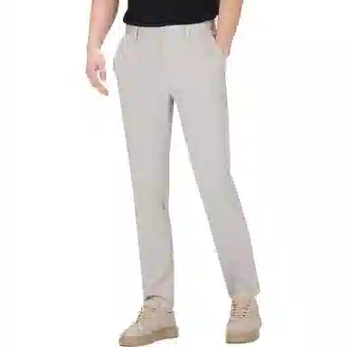 利郎 轻薄纯色中腰修身休闲裤 男款