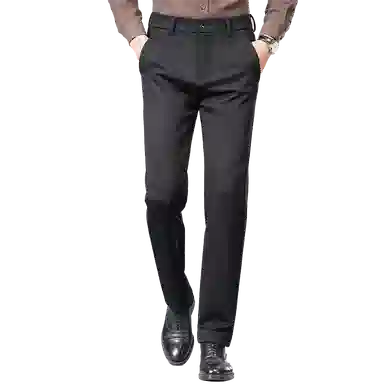 红豆 含绵羊毛磨毛加厚商务职业正装休闲百搭直筒西装裤 男款