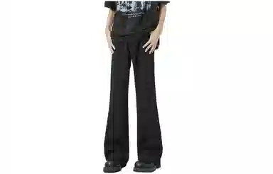 大卫贝肯 美式高街西裤可拆卸织带扣宽松纯色显高直筒轻薄透气垂坠感微喇休闲裤 男女同款