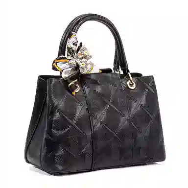 老人头 新中式简约百搭通勤上班中年妈妈托特包 合成革 单肩斜挎手提包 女款 多色