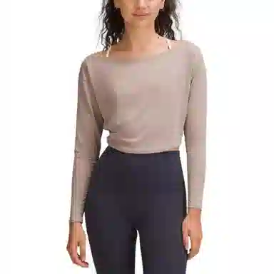 lululemon Cropped Long-Sleeve Cupro Boatneck T