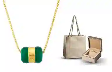 指尖瑰宝 转运珠 路路通 青白玉 项链 女款 礼物