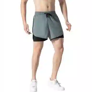 物质公式 美式复古高街纯色基础款三分不过膝透气亲肤自带内衬防走光运动健身跑步篮球裤 男女同款