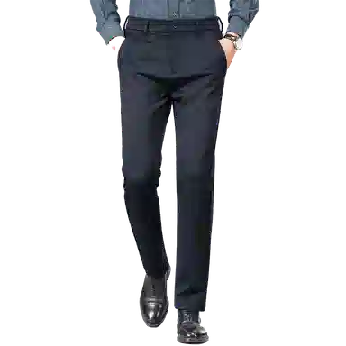 红豆 含绵羊毛磨毛加厚商务职业正装休闲百搭直筒西装裤 男款