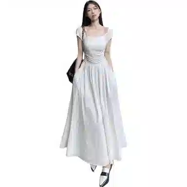 棉购 韩版时尚休闲套头裙短袖连衣裙 女款