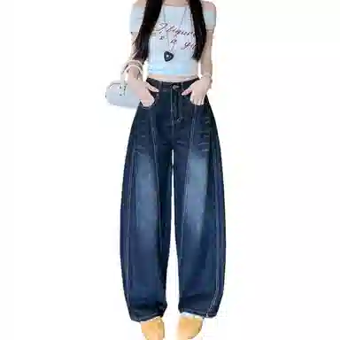 柏黛妃 通勤时尚舒适休闲牛仔裤 女款