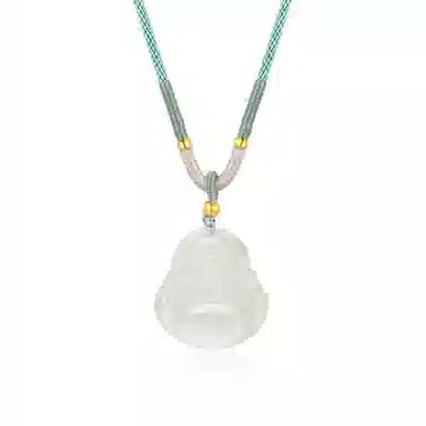 佐卡伊 【高品质】弥勒佛 笑脸佛公 清冷感小众古风平安经典新中式 玉髓 足金项链 男女同款情侣款