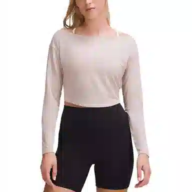 lululemon Cropped Long-Sleeve Cupro Boatneck T
