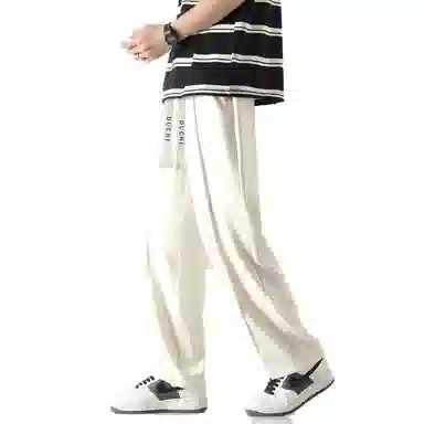 独驰 运动美式复古潮牌宽松直筒休闲裤 男女同款