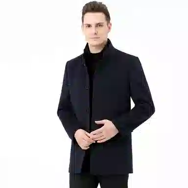 Devanro Wool Coat Blue