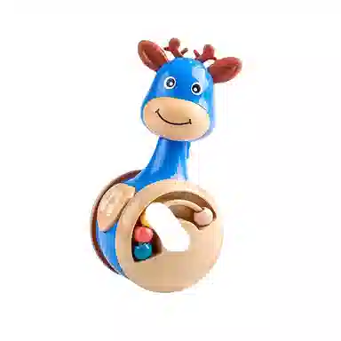 图米鱼 小鹿不倒翁 安抚卡通吱吱叫 早教益智玩具