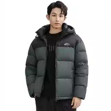 鸭鸭 户外极寒尚韩版休闲百搭拼色短款外套运动保暖可拆卸面包羽绒服 男女同款