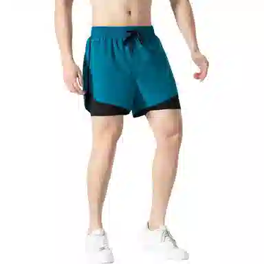 物质公式 美式复古高街纯色基础款三分不过膝透气亲肤自带内衬防走光运动健身跑步篮球裤 男女同款