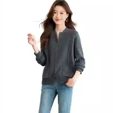 曲韩 简约舒适长袖毛衣 女款