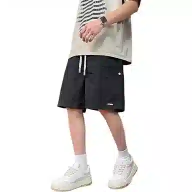 尘映 美式高街潮牌薄款宽松百搭运动户外休闲短裤 男款