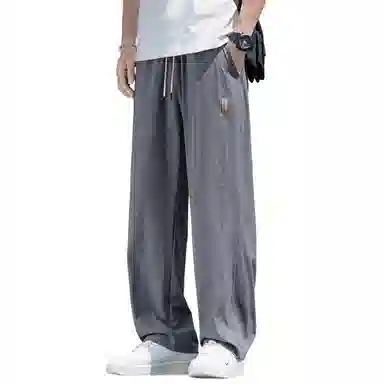 顶峰保罗 无性别主义凉感亲肤透气宽松直筒运动裤子美式潮流轻薄长裤时尚百搭高级感休闲裤 男女同款