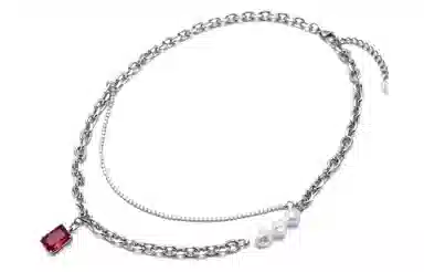 Cooraree Red Stone Pendant Necklace