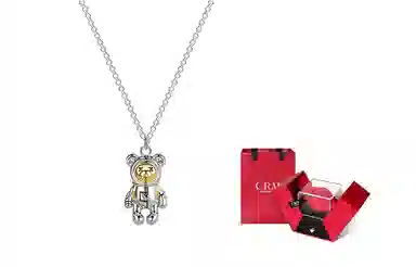 CAROMAY Star Bear Couple Necklace