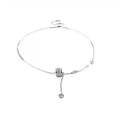 卡铂雅 银色高级感港风气质复古休闲高级感潮流设计 铜 项链 女款