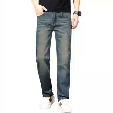 炳盛 复古潮流宽松直筒牛仔裤 男女同款