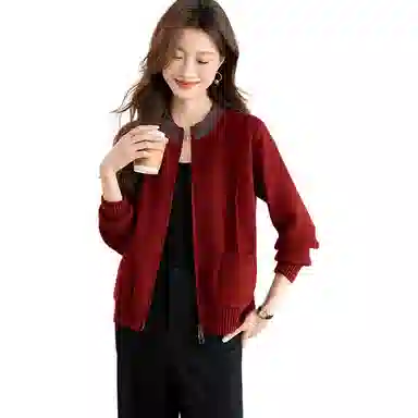 曲韩 简约舒适长袖毛衣 女款