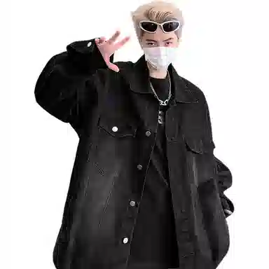 TSMLXLT Vintage Washed Denim Jacket