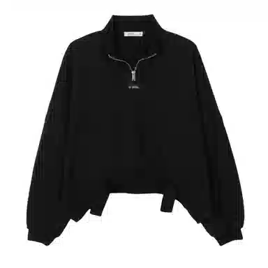 法文箱子 纯色宽松舒适长袖卫衣 女款