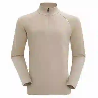 浪莎 抓绒保暖半拉链立领户外跑步运动健身衣 男款