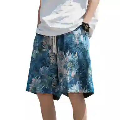 王者荣耀 美式街头宽松柔软舒适亲肤多色基础款老钱风度假风五分裤休闲短裤 男女同款