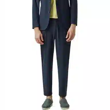 迪柯尼 纯色休闲舒适西装裤 男款 深宝蓝