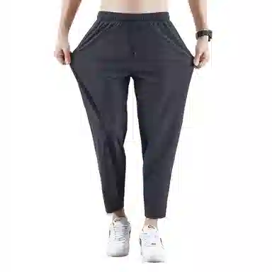 顶峰保罗 无性别主义九分裤薄款凉感亲肤透气宽松运动潮流商务直筒速干时尚百搭系带休闲裤 男女同款