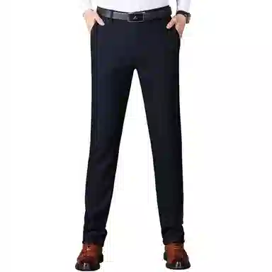 富铤 美式复古简约纯色基础款加绒保暖商务百搭休闲直筒西装裤 男款