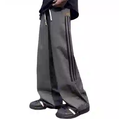 煦加 美式高街条纹工装裤 男款