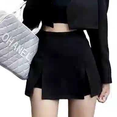 兰缪 性感辣妹包臀裙半身裙开叉大码高腰显瘦夏季休闲短裙 女款