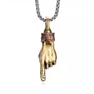 IDEAGEMER Finger Necklace