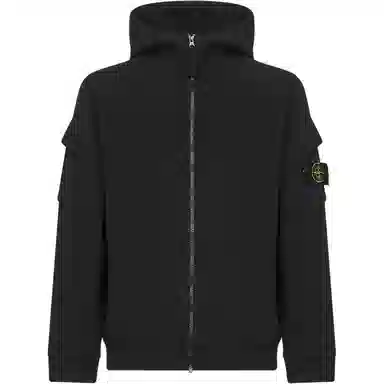 Stone Island Hoodie Jacket Black