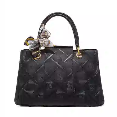 老人头 新中式简约百搭通勤上班中年妈妈托特包 合成革 单肩斜挎手提包 女款 多色