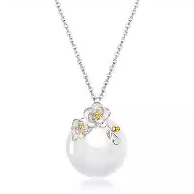 【理想恋人】 印象眸 新中式山茶花平安扣国潮精致冷淡风森系小清新轻奢气质高级感甜美可爱时尚#好运 玉髓 项链 女款